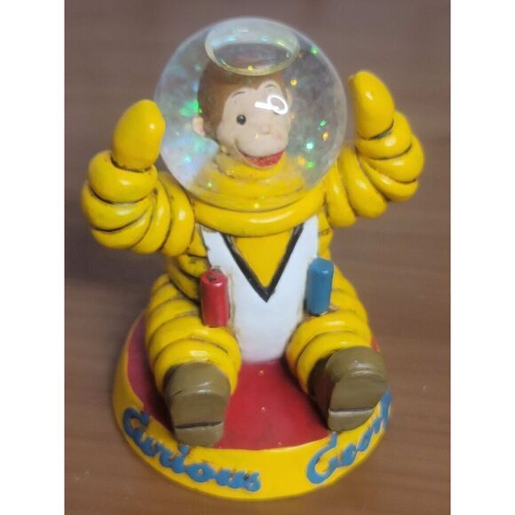 CURIOUS GEORGE ASTRONAUT SNOWGLOBE 1997 Vintage - Picture 9 of 9